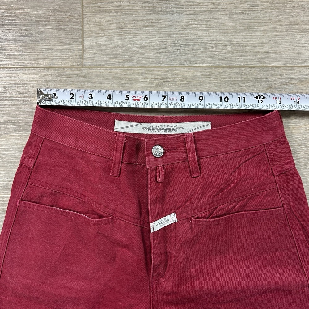 Vintage Marithe Girbaud Francois Size 7/8 Red High-Rise Tapered Jeans 90s - Picture 9 of 14